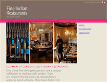 Tablet Screenshot of fineindianrestaurants.com
